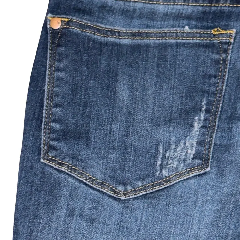 Judy Blue Angie Ankle Jeans Women's Size 30 Dark Blue Wash Relaxed Fit Mid Rise
